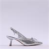 Una Healy Promiscuous Bow Slingback Heel - Silver